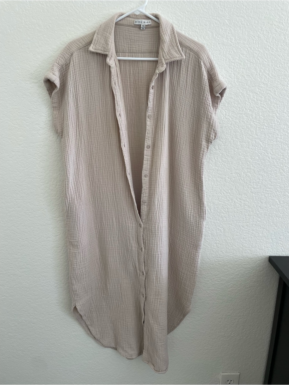 Women’s gauze button down dress